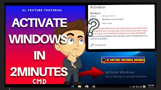 Windows activate in two minute Using CMD [upl. by Ahsema]