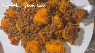 HOW TO PREPARE PIGEON PEAS AND YAM Agbugbu na ji fiofio na ji let’s go Native [upl. by Shlomo]