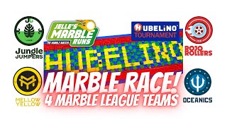 Hubelino Marble Race amp 4 Marble League Teams [upl. by Kehsihba]