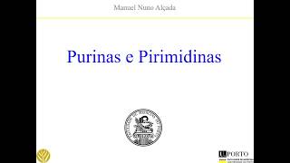 Metabolismo de Purinas e Pirimidinas  introdução [upl. by Bealle806]