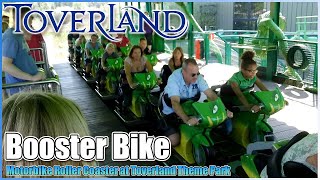 🏍️Booster Bike🏁OnRide Motorbike🎢Roller Coaster Left Side POV Toverland Theme Park [upl. by Aveer]