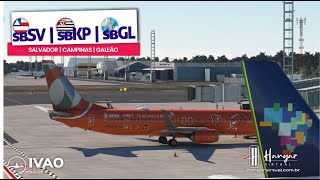 🔵MSFS🔴 Salvador ✈Campinas ✈ Galeão ✈️Boeing 737800 GOL NET TV AO VIVO ivao MSFS hangarv [upl. by Tertias4]