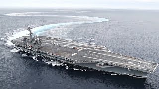 Aircraft Carrier EXTREME Drifting amp Donuts – USS Abraham Lincoln HighSpeed Turns [upl. by Popper]