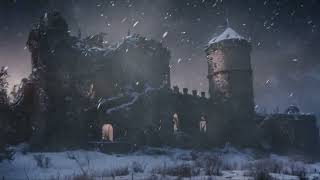 Cold Atmosphere of Winter Night in Old Abandoned Castle Blizzard Sounds and Howling Winds [upl. by Oiciruam]