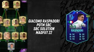 GIACOMO RASPADORI SBC  POTM SBC Easiest Way Possible  MADFUT 22 [upl. by Bivins]