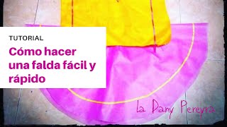 Tutorial Cómo hacer una pollera fácil y rápido en casa [upl. by Seko]