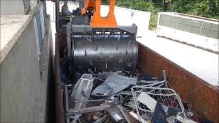 Roll crushers destroys metal wastePackmat [upl. by Aivatnuahs]