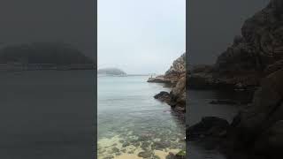 Blanes beach españa sea catalunya mar ola relax sol испания rock туман fog [upl. by Emlynne]