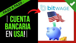 💲✔️ Como COBRAR en DOLARES FACIL ❓❗ CUENTA BANCARIA en ESTADOS UNIDOS ACH【 Como Usar BITWAGE ❓】💸💵 [upl. by Wane]