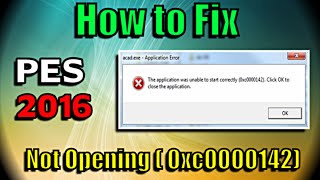 PES 2016 How to fix Application not starting  error 0xc0000142 [upl. by Nida465]