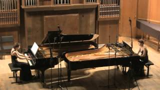 Brahms Sonata fmoll for two pianos  Anastasia amp Lubov Gromoglasova [upl. by Pelmas]