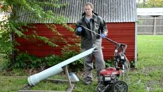 Fleshing Beaver Pelt with a Pressure Washer [upl. by Orelie51]