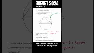 Brevet 2024 Exercice 3 maths brevet [upl. by Bowerman]