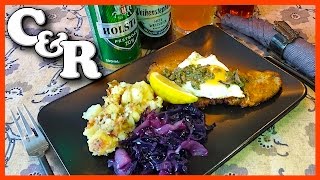 Wiener Schnitzel Holstein wBeer Braised Red Cabbage amp German Potatoes Recipe  Cook amp Review Ep 10 [upl. by Karilynn]