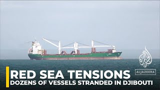 Dozens of vessels stranded in Djibouti as Houthis ‘set new rules’ in Red Sea [upl. by Lladnyk]