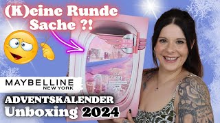 Keine Runde Sache 🤔 Maybelline 24 Tage ADVENTSKALENDER 2024 UNBOXING [upl. by Denzil]