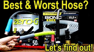 Best Hose GARDEN HOSE Zero G vs Flexzilla Bionic Steel Gilmour Aqua Plumb Briggs amp Stratton [upl. by Liartnod]