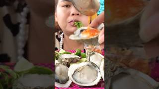 seafood mukbang oysters  eating oyster raw shorts oyster [upl. by Mariken]