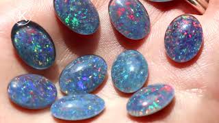 Opal Triplet Cabochons  Kernowcraft [upl. by Ichabod]