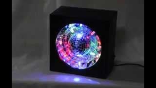 LED Rotating Disco Ball Mirror Party Box Light [upl. by Bevus848]