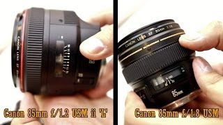 Canon L lens challenge 85mm f12 L vs 85mm f18 [upl. by Evan460]