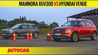 DRAG RACE XUV300 vs Venue  Which TurboPetrol is Quicker  Autocar India [upl. by Royall179]