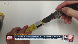 Doctors warn against method in Epipen dose video [upl. by Amein]