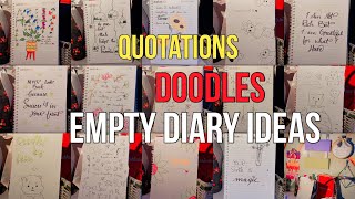 Quotationsdoodlesempty diary ideas  fiza noor fizza [upl. by Suirtimid]