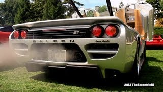 Saleen S7 Twin Turbo start up and LOUD revs at 2013 Marques dElegance [upl. by Nnahs]