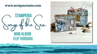 Stamperia Songs of the Sea Mini Album Flip Through [upl. by Irollam]