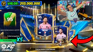 ðŸ ME SALE MESSI TOTY en ESTE PACK OPENING del FC 24 Mobile X5 Intercambio 95 GRL Asegurado [upl. by Anaic]