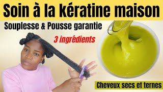 🌺83 Masque kératine fait maison pour redonner force souplesse et élasticité au cheveu terne et sec [upl. by Ennovehc]