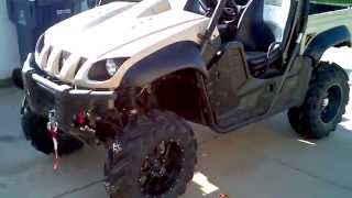 Yamaha Rhino Xtreme 3quot Lift Kit and 27quot STI Mud Trax Tires [upl. by Nnaira]