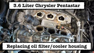 Dodge CaravanChrysler Town amp Country 36 L oil filter housing replacement [upl. by Bechler]