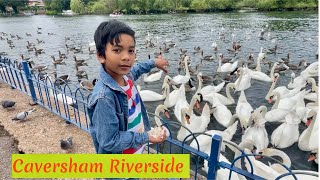 Trip to Caversham Riverside UK  Family vlog trending  Caversham park [upl. by Akkimat]