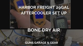 Aftercooler Compressor setup 20 Harbor Freight 29gal [upl. by Nnomae300]