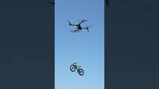 Massive delivery drone lifts a mountain bike 🪂 DJI FlyCart 30 🎬 GDtoo [upl. by Ulah747]