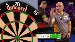 NINE DARTER A SECOND NINEDARTER IN 24 HOURS Darius Labanauskas strikes perfection at Ally Pally [upl. by Ellirehs413]