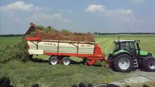 Deutz Fahr Agrotron K 610 DCR Profiline amp Krone HSL 3503 [upl. by Kimball]