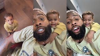 Odell Beckham Helps Son Count To Ten [upl. by Yesdnik873]