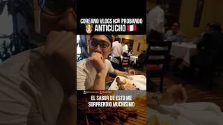 COREANO VLOGS 🇰🇷 PROBANDO ANTICUCHO 🇵🇪 POR PRIMERA VEZ COMIDA PERUANA [upl. by Robinette615]