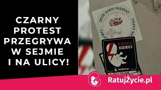 Czarny protest przegrywa w Sejmie i na ulicy [upl. by Nomal850]