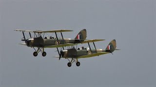 Aviatická pout 2021  2x DH 82 Tiger Moth  Airshow Pardubice [upl. by Ahsenahs176]