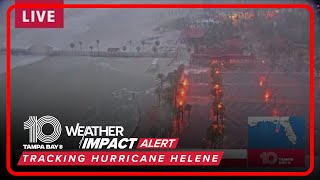 Tides at Clearwater Beach rising from Hurricane Helene [upl. by Koralle]