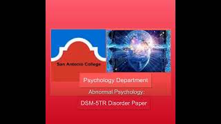 Abnormal Psychology DSM5TR Disorder Paper [upl. by Fulcher785]