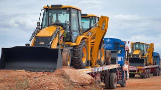 Best New JCB 3DX Plus Machine Selection to Purchase up and New Jcb Unloading from Truck [upl. by Florian]