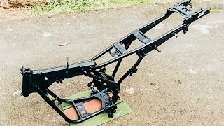 DIY REPAINT MTB FRAME Metallic Black Step by Step [upl. by Eedya]