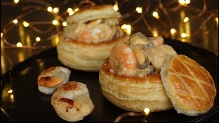 Bouchées à la reine aux fruits de mer  Entrée pour le repas de Noël  Cooking With Morgane [upl. by Dduj482]