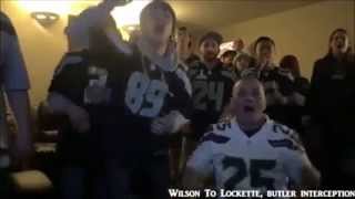 Super Bowl XLIX Seattle Seahawks fans reaction to interception by Malcolm Butler [upl. by Blakely]