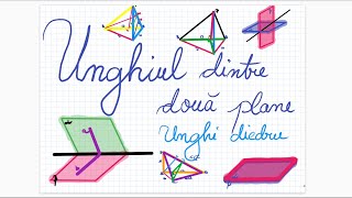 Unghiul dintre doua plane  Unghiul diedru [upl. by Enoch99]